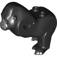Деталь LEGO Animal Body Part, Gorilla, Torso with Dark Bluish Grey Face print, Черный