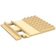 Деталь LEGO Duplo, Train Track, Straight with 4 x 8 Plate on Side, Песочный