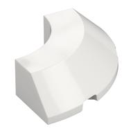 Деталь LEGO Brick Round Corner 4 x 4 x 1 with Bottom Cut Outs [No Studs Flat Top][1/4 Arch], Белый