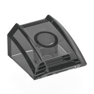 Деталь LEGO Brick Curved 2 x 2 Lip, No Studs, Прозрачный черный