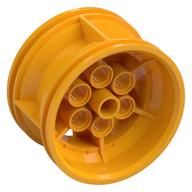 Деталь LEGO Wheel 43.2 x 26 Technic Racing Small with 6 Pinholes, Ярко-светло-оранжевый