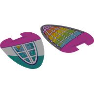 Деталь LEGO Foil for 10797-1, Cat Ears with Windows print, Цвет не указан/любой