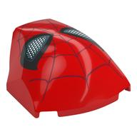 Деталь LEGO Slope Curved 4 x 5 x 1 2/3 with Spider-Man Face print, Красный