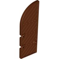 Деталь LEGO Door, Gate 1 x 4 x 9 Curved Top, Diagonal Boards, Красно-коричневый