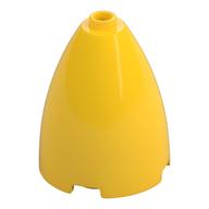 Деталь LEGO Cone 3 x 3 x 3 (Elliptic Paraboloid) with Internal Axle Hole, Желтый