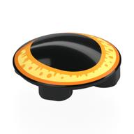 Деталь LEGO Plate Round 2 x 2 with Rounded Bottom with Yellow Cat Eye print, Черный