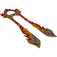 Деталь LEGO Foil for 80057-1, Long Gold Cape, Flames, Цвет не указан/любой