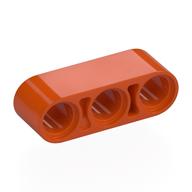 Деталь LEGO Балка Technic толстая 1 x 3, Красно-оранжевый