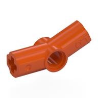Деталь LEGO Technic Axle and Pin Connector Angled #3 - 157.5°, Красно-оранжевый