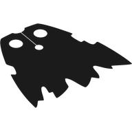 Деталь LEGO Neckwear Cape, Tattered, Черный