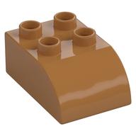 Деталь LEGO Кирпичик 2 x 3, с изогнутым верхом, Средне-темный телесный