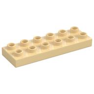 Деталь LEGO Пластина Duplo 2 x 6, Песочный