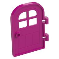 Деталь LEGO Door Right 4 x 6 with Curved Top, Bars, Пурпурный