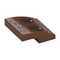 Slope Curved 2 x 2 x 2/3 with Black Spider Eyes print