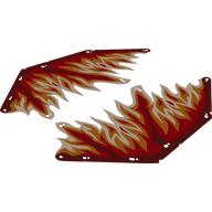 Деталь LEGO Foil for 71822-1, Large Fiery Red/Orange/Tan Wings, Цвет не указан/любой