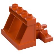 Деталь LEGO RAIL STOP, 4 MODULE, NO. 1, Красно-оранжевый
