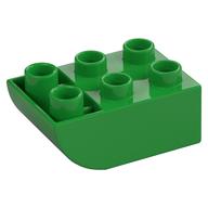 Деталь LEGO Brick 2 x 3 with Curved Bottom, Ярко-зеленый