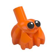 Деталь LEGO Animal, Hermit Crab, with Bar and Black Eyes Print, Оранжевый