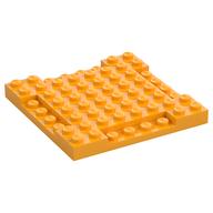 Деталь LEGO Brick Special 8 x 8 x 2/3 with Four Recessed Edges, Ярко-светло-оранжевый