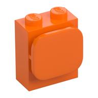 Деталь LEGO Brick Special 1 x 2 x 2 with Photo Clip, Оранжевый