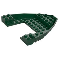 Деталь LEGO Boat Bow Brick 10 x 12 x 1 Open, Темно-зеленый