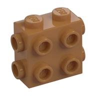 Деталь LEGO Brick Special 1 x 2 x 1 2/3 with Eight Studs on 3 Sides, Средне-темный телесный