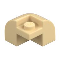 Деталь LEGO Brick Curved 2 x 2 x 1 1/3 with Curved Top - Corner, Песочный