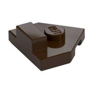 Деталь LEGO PLATE 2X2, W/ DESIGN, Темно-коричневый