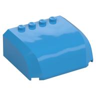 Деталь LEGO Windscreen 5 x 6 x 2 Curved Top Canopy with 4 Studs, Темно-лазурный