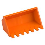 Деталь LEGO Construction Vehicle Bucket 3 x 6 with Locking 2 Finger Hinge, Reinforced Center, Оранжевый