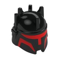 Деталь LEGO Helmet, Moff Gideon with Red Visor print, Черный