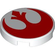 Tile Round 2 x 2 with Red Rebels Sign print