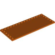 Деталь LEGO Плитка специальная 6 x 16, со штырьками на рёбрах, Красно-оранжевый