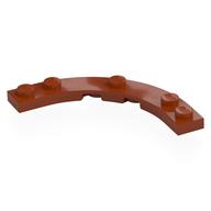 Деталь LEGO Plate Round Corner 5 x 5 with 4 x 4 Round Cutout, Темно-оранжевый