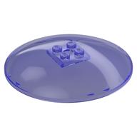 Деталь LEGO Dish 8 x 8 Inverted [Radar], Solid Studs, Squared Anti-stud Underside, Anti-Studs on Edges, Прозрачный фиолетовый