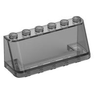 Деталь LEGO Лобовое стекло 2 x 6 x 2, Прозрачный черный