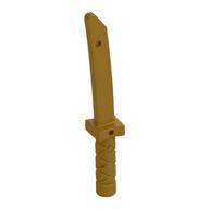 Деталь LEGO Weapon Sword / Katana Short, Жемчужно-золотой