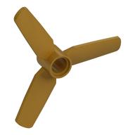 Деталь LEGO Propeller 3 Blades 5 Diameter, Жемчужно-золотой