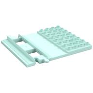 Деталь LEGO Duplo, Train Track, Straight with 4 x 8 Plate on Side, Светлый морской волны