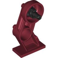 Набор LEGO Mech Leg, Right, with Black Pin, Темно-красный