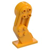 Деталь LEGO Mech Leg, Left, with Black Pin, Ярко-светло-оранжевый