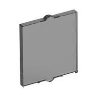Деталь LEGO Glass for Window 1 x 2 x 2 Flat, Прозрачный черный