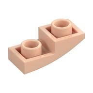 Деталь LEGO Скос изогнутый перевёрнутый 2 x 1, Светлый телесный