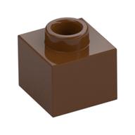 Деталь LEGO Пластина 1 x 1 x 2/3, с открытым штырьком, Красно-коричневый