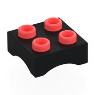Деталь LEGO Plate Special 2 x 2 with Rubber Foot, Черный