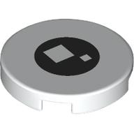 Tile Round 2 x 2 with Brickheadz Eye print