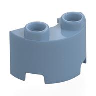 Деталь LEGO Brick Round, Half 1 x 2, Песочно-синий