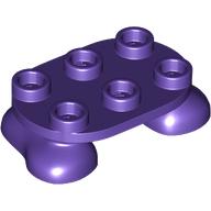 Деталь LEGO Feet, 2 x 3 x 2/3 with 6 Studs on Top, Темно-фиолетовый