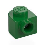 Деталь LEGO Пластина половинная круглая 1 x 1 x 2/3, с боковым штырьком, Зеленый