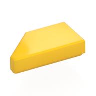 Деталь LEGO Плитка 1 x 2, с выемкой под штырёк справа, Желтый